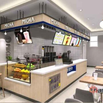 Pembuatan Meja Bar Cafe HPL custom model terbaru 2026 area Tangerang
