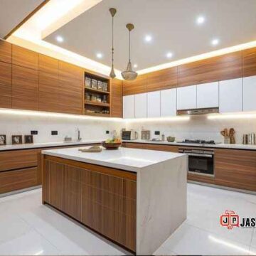 Tukang kayu custom Jakarta Timur kitchen set HPL mewah, bikin tetangga iri