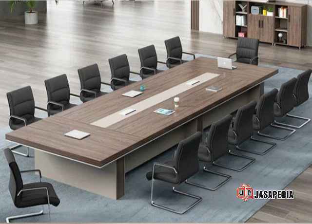 Harga custom meja rapat Depok motif HPL mewah terbaru Harga custom meja rapat Depok motif HPL mewah terbaru