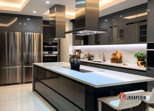 Jasa pasang set dapur aluminium Cirebon custom desain premium