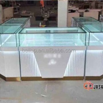 Jasa display jualan Bogor lemari perhiasan, mewah banget bikin cepat sold out