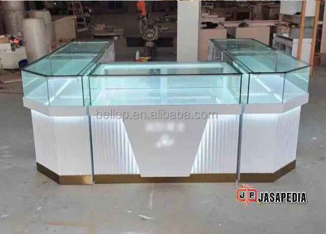 Jasa display jualan Bogor lemari perhiasan, mewah banget bikin cepat sold out