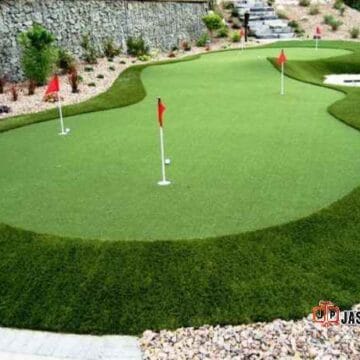 Jasa Rumput sintetis Jakarta pembuatan lapangan golf mini putting green pribadi