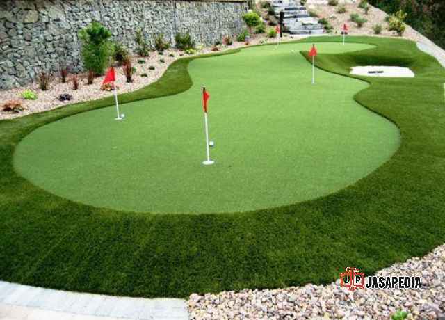 Jasa Rumput sintetis Jakarta pembuatan lapangan golf mini putting green pribadi