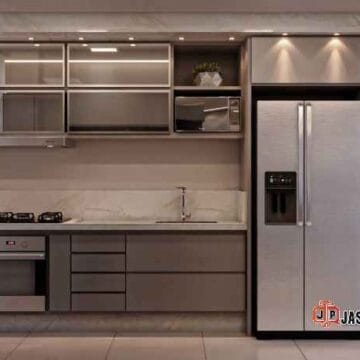 Kitchen set Cilandak Jakarta Selatan terbukti aman rayap bahan PVC solid pesan khusus