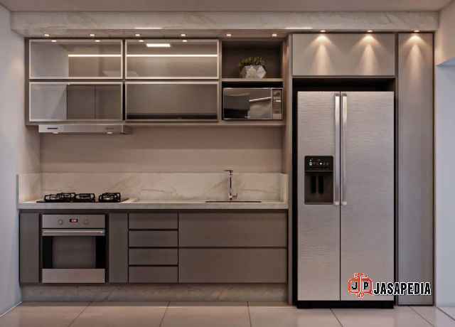 Kitchen set Cilandak Jakarta Selatan terbukti aman rayap bahan PVC solid pesan khusus