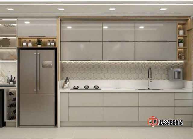 Kitchen set Cilandak Jakarta Selatan terbukti aman rayap bahan PVC solid pesan khusus