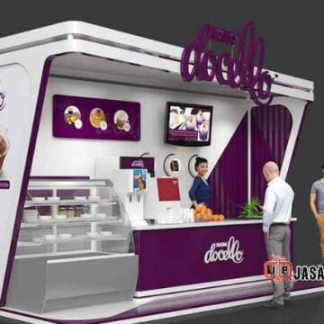 Jasa buat stand jualan untuk mall Tangerang gratis survei dan desain 3D