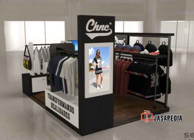 Jasa buat stand jualan untuk mall Bogor khusus display fashion distro