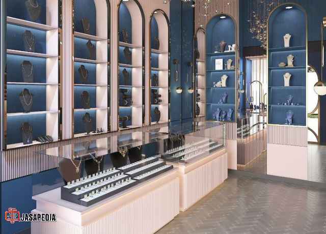 Jasa pembuatan display toko Jakarta etalase perhiasan, bikin omzet meroket