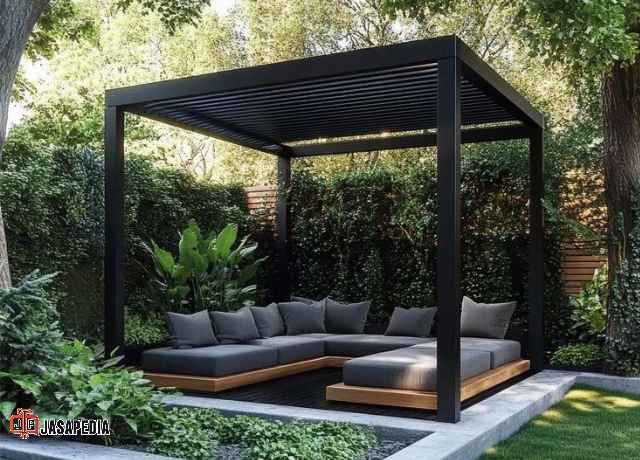 Jasa gazebo besi hollow galvanis Bekasi anti karat awet