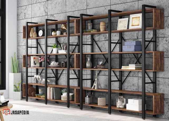 Custom furniture industrial Bekasi kombinasi kayu solid