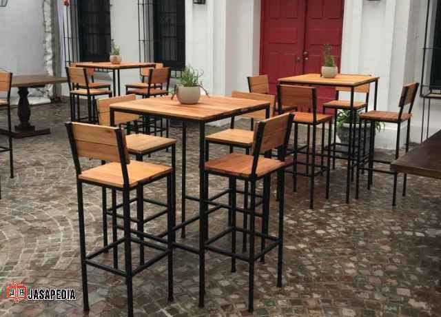 Jasa custom kursi cafe minimalis Bekasi rangka besi hollow industrial kuat