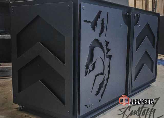 Jasa Lemari Pakaian Cutting Laser Minimalis Industrial