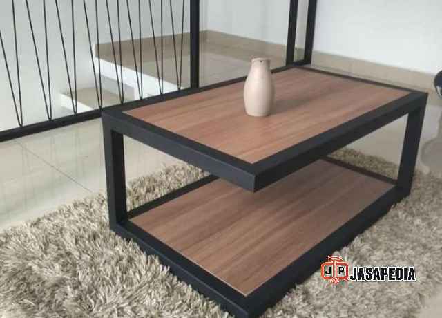 Custom meja tamu industrial kaki besi hollow galvanis Area Bekasi & Jakarta