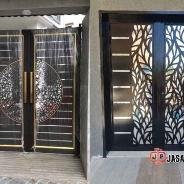Jasa pembuatan pintu cutting laser minimalis modern Bekasi Jakarta Jasa pembuatan pintu cutting laser minimalis modern Bekasi Jakarta