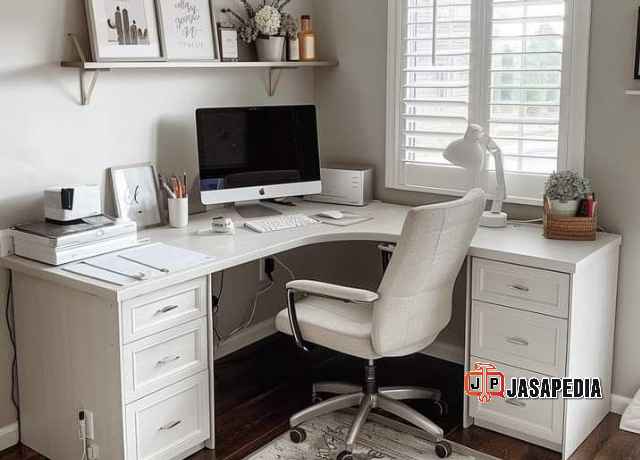 Jasa Custom Meja belajar minimalis Serang free desain 3D dan instalasi