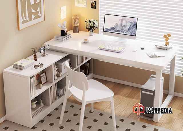 Custom Meja belajar minimalis Bogor gratis desain 3D terbaru