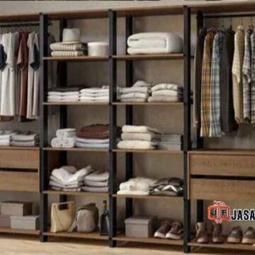 Jasa lemari pakaian besi Bekasi model industrial minimalis Jasa lemari pakaian besi Bekasi model industrial minimalis