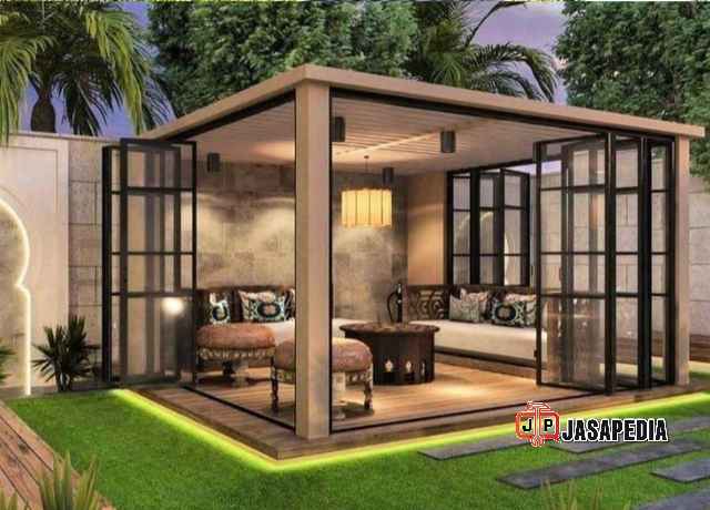 Jasa gazebo besi minimalis Jakarta atap awet premium Jasa gazebo besi minimalis Jakarta atap awet premium