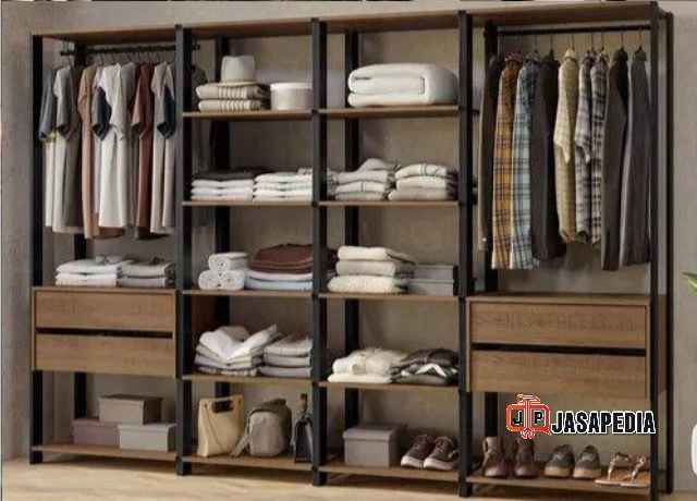 Jasa lemari pakaian besi Bekasi model industrial minimalis Jasa lemari pakaian besi Bekasi model industrial minimalis