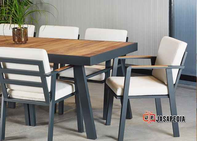 Jasa pembuatan meja makan besi minimalis modern unik Bekasi Jasa pembuatan meja makan besi minimalis modern unik Bekasi