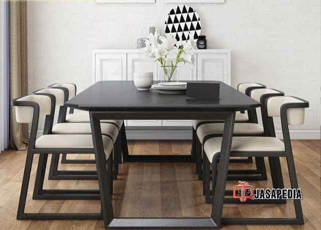 Jasa pembuatan meja makan besi Jakarta industrial custom murah