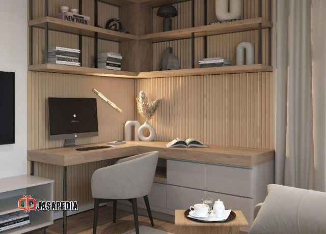 Wajib punya! Meja komputer custom Depok minimalis modern untuk apartemen studio