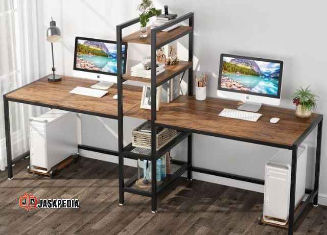 Desain simpel tapi mewah: Meja komputer custom Tangerang minimalis kaki besi hollow Desain simpel tapi mewah: Meja komputer custom Tangerang minimalis kaki besi hollow