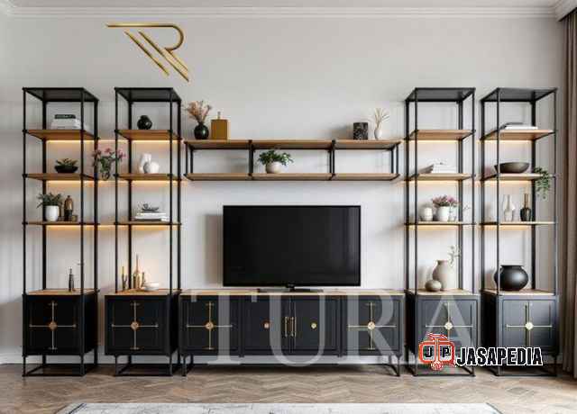 Jasa Rak TV besi Unik Bogor Harga Pengrajin
