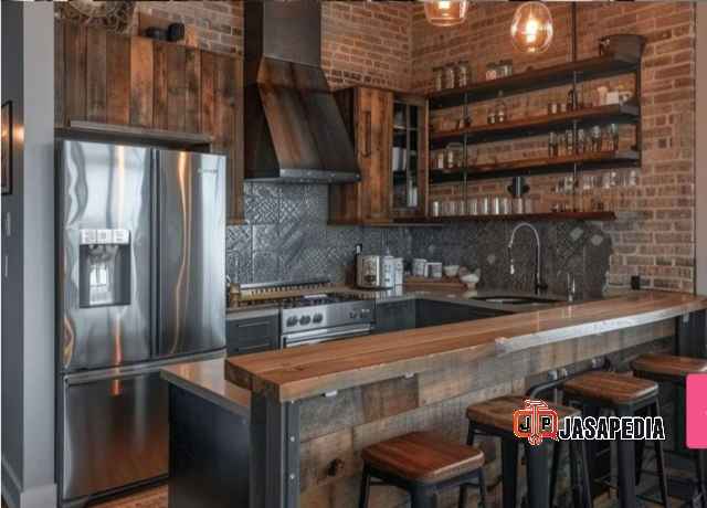 Jasa kitchen set industrial Jakarta khusus apartemen studio